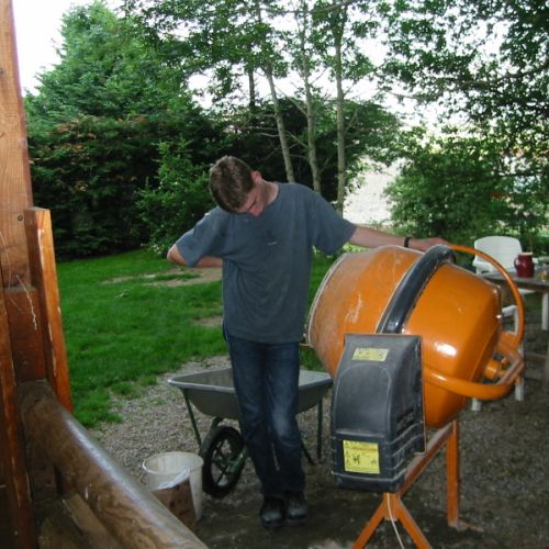 La bétonnière n'est pas indispensable.