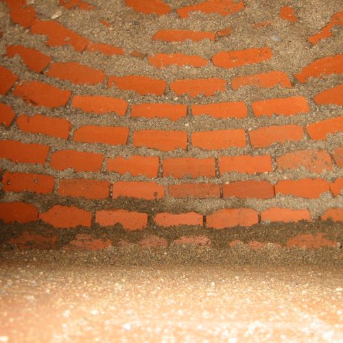 Vue de l'intérieur du four.